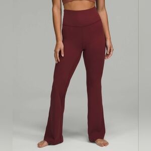 Lululemon Groove Super High Rise Flared Pant Size 8 Red Merlot